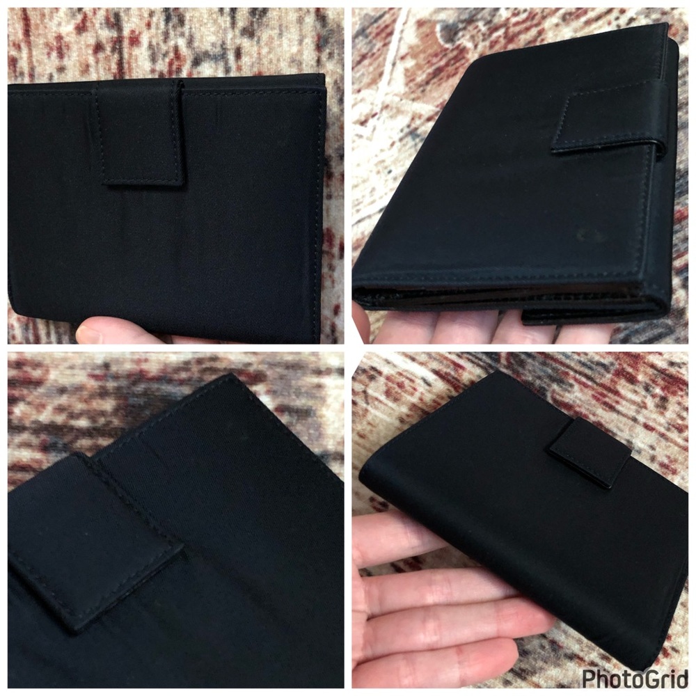 Prada AUTHENTIC Vintage Bleu Navy Blue Nylon Tessuto Logo Organizer Wallet - Picture 8 of 16